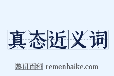 真态近义词是什么意思的图片